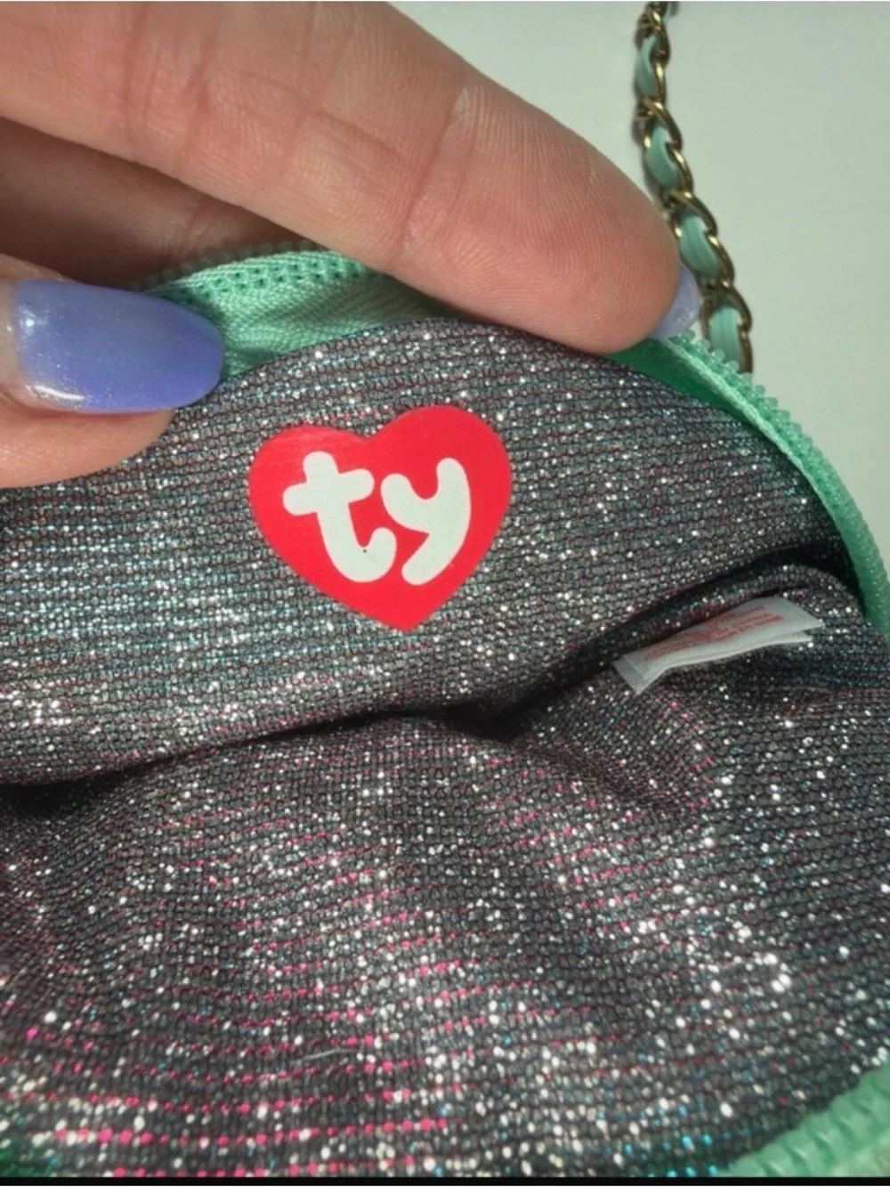 Ty Fashion Beanie Boos “Heather the Cat”Mini Crossbody